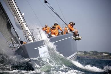 The yacht Grey Goose, Sailnumber  GBR 8000L, in Newport/Rhode Island, is part of the HSH Nordbank Blue Race 2007 from Newport to Hamburg. The Skipper is Tobias Koenig.<br />
<br />
 © HSH Nordbank AG / copyright http://www.hsh-nordbank-blue-race.com